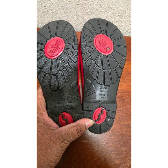 Sloggers Red Women's Waterproof Garden Clogs Size 7 - Picture 6 of 7